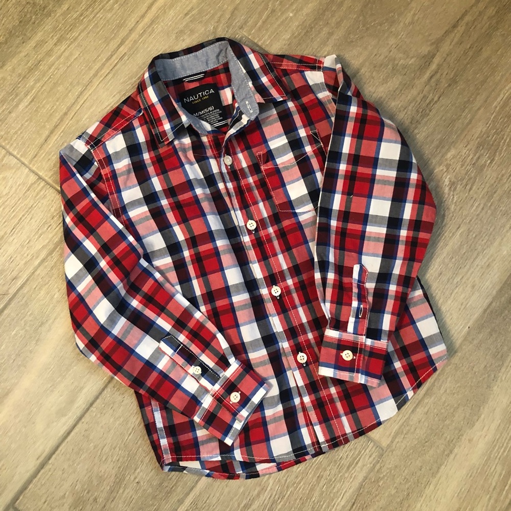 Nautica plaid button up